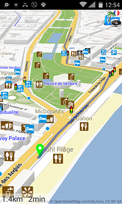 French Riviera offline map app